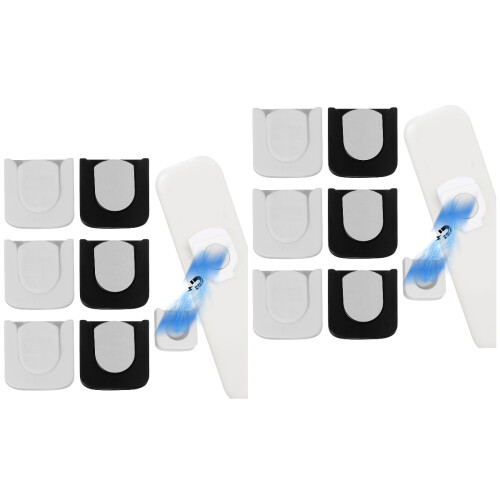 12Pcs Assorted Color Magnetic Remote Holders Wall Mount ABS 2