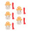 5Pcs Kids Ceramic 6-Hole Mushroom Ocarina Beginner Wind Instruments 6