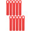 10Pcs Red Rubber Billiard Cue Wall Mounted Cue Storage 7