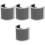 4Pcs Practical Grey Microphone Windscreen Cover U Shaped Shield 3