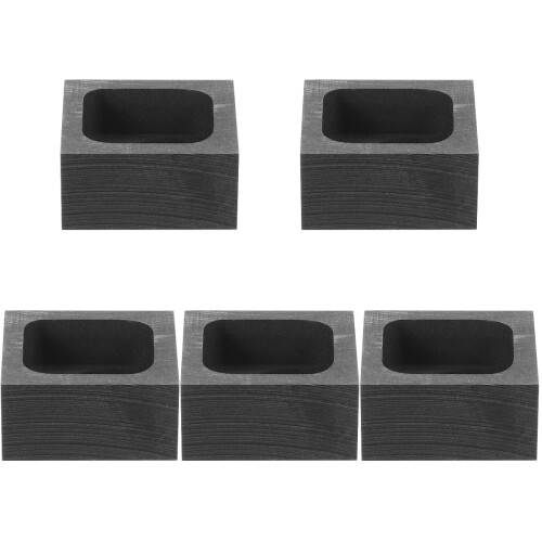 5Pcs High Stability Graphite Molds for DIY Metal Casting Black Design 2