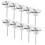 40Pcs Crystal Buttons 1Inch White for Sofa Headboard Upholstery Nails 1