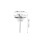 40Pcs Crystal Buttons 1Inch White for Sofa Headboard Upholstery Nails 10