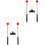 2Sets Red Grip Drum Sticks with for Universal Drum Use 5