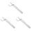 3Pcs Silver Metal Fire Sprinkler Wrench Tool Set Easy Installation 4
