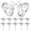 40Pcs Crystal Buttons 1Inch White for Sofa Headboard Upholstery Nails 6