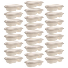 50Sets Duurzame Beige Salade- En Maaltijdbakken Met