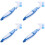 4Pcs Household Mini Turtle Shell Dirt Remover Brush White Plastic 7