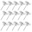40Pcs Crystal Buttons 1Inch White for Sofa Headboard Upholstery Nails 8