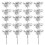 40Pcs Crystal Buttons 1Inch White for Sofa Headboard Upholstery Nails 5