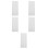 50Pcs White High-Density Foam Strips Multi-Purpose Seal Gap Filler 8
