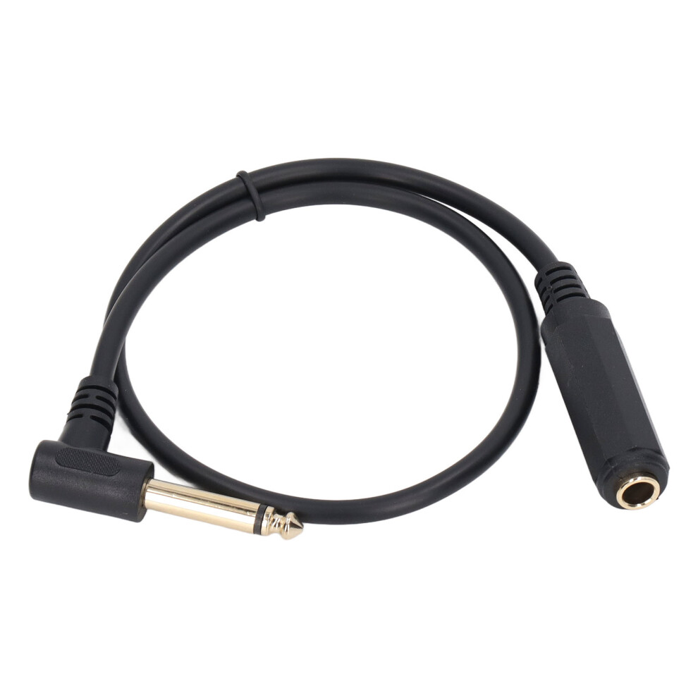 0.5M 1/4In Mono Right Angle Cable 6.35Mm Male-Female Stereo Extension 7611373730031