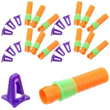 100Pcs Plastic Crayon Extender Assorted Color Durable Pencil Holder