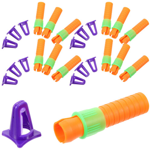 100Pcs Plastic Crayon Extender Assorted Color Durable Pencil Holder