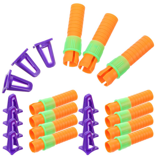 100Pcs Plastic Crayon Extender Assorted Color Durable Pencil Holder 1