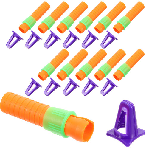 100Pcs Plastic Crayon Extender Assorted Color Durable Pencil Holder 2