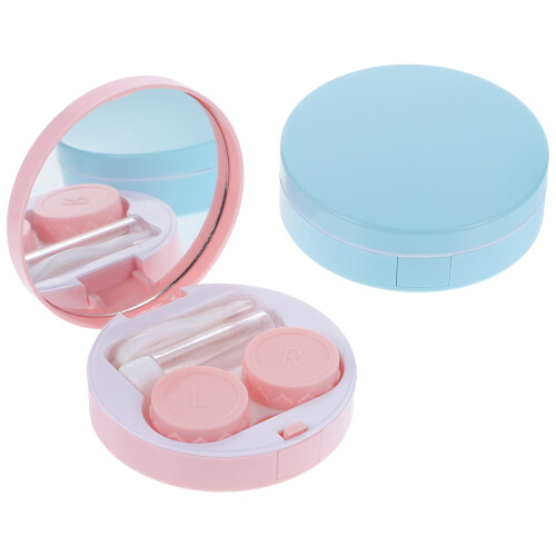 4Sets Stevige Contactlenshouder Plastic Met Voor Thuis En 2