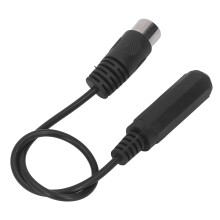 Cavo adattatore MIDI femmina da 6,35 mm a 5 pin, resistente, 1 piedi, per microfono