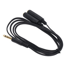 1,8 m 6,35 mm TRS Male zu Dual Female Stereo Mikrofon Y-Adapter