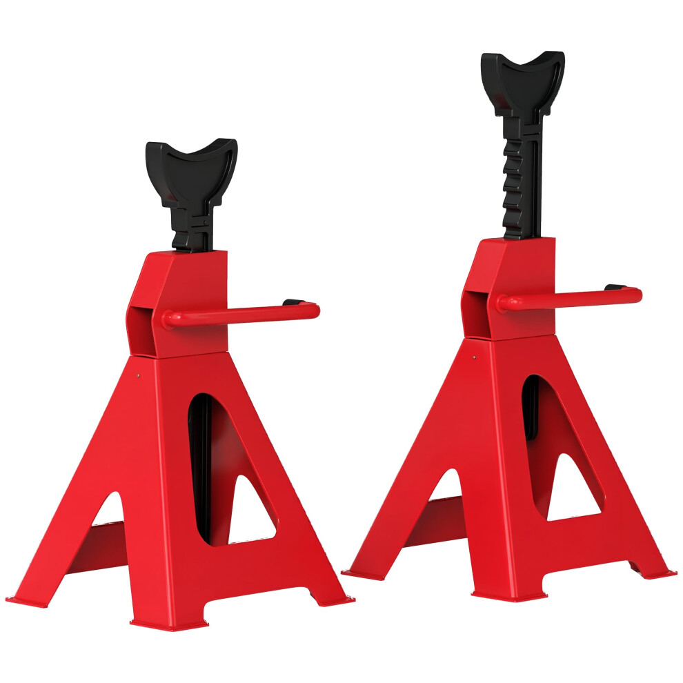 Axle Stands 2 Ton, 2842.5Cm Adjustable Support Jack Stand, Red 9382693730855