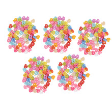 Boutons à 2 trous pour loisirs créatifs, décoration, couture, en plastique, résine, couleurs vives, étoiles, matériaux écologiques, boutons