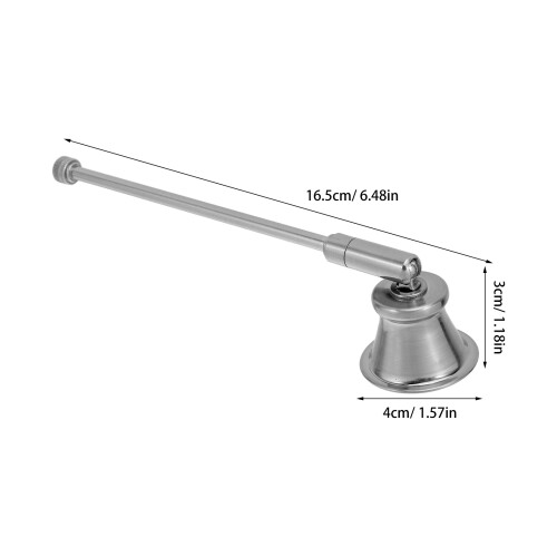 Silver Metal Candle Snuffer Retro Style Long Handle Extinguisher 2