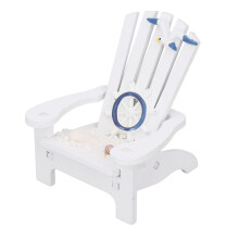 Natural Pinewood Mini Beach Chair Ornament – Nautical Home Decor