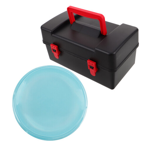 2Pcs Portable Battling Top Storage Case Plastic Toy Organizer with Lid