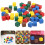 200Pz Da Gioco in Legno Solido Colorati Per E Tavolo 10
