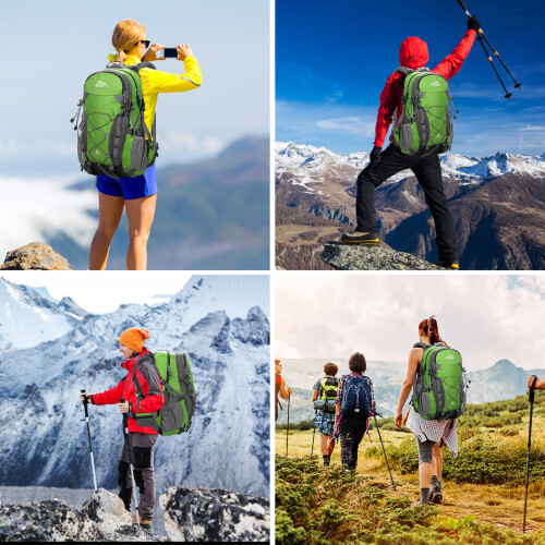 40L Polyester Hiking Backpack, 28x13x50cm, Lightweight Outdoor Bag 2