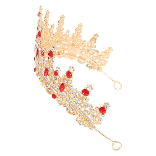 2Pz Tiara Barocca Rossa in Zinco E Per Nozze 2