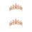 2Pz Tiara Barocca Rossa in Zinco E Per Nozze 6