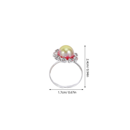 1Set Anelli Bambina Regolabili Con E Strass Cuore 1