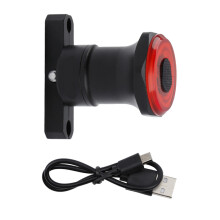 Lámpara de seguridad LED para bicicleta con inducción de freno inteligente, luces con sensor de freno inteligente recargables por USB, con