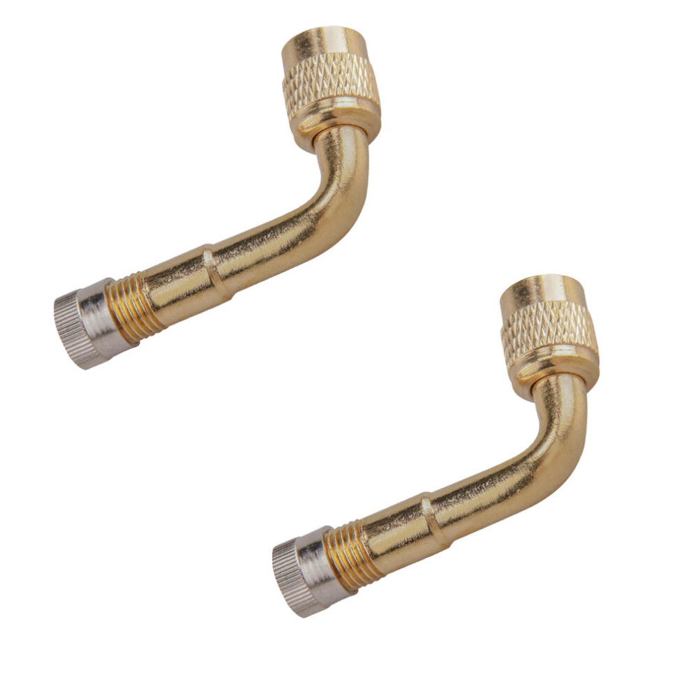 Valve Stem Extension Adaptor For Tire Inflation, 90 Degree Tyre Valve Extension Adaptor Brass Construction With Rubber Sealing Ring, Universal Fit For 9301476049458