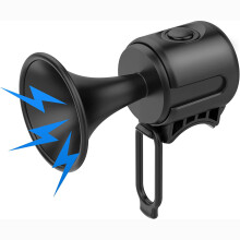 Electric Bike Horn with Loud Sound, 120dB Loud and Clear, IPX4 Waterproof Bicycle Horn for Handlebars, Anti-Slip Pad & Continuous Activation, Compatib