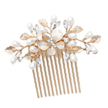 Pettine per capelli da sposa con cristalli, pettine per capelli da sposa con design a fiore di perle, pettine per capelli scintillante fatto a mano