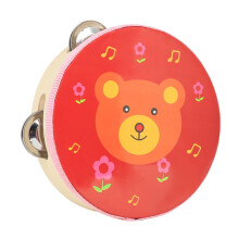Clapping Tambourine Children's Drum Wood Red