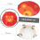 Clapping Tambourine Children's Drum Wood Red 2