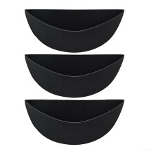 Set of 3 Hanging Basket Liners 14 Inch Felt Plant Liners with Moisture Retention BirdProof Design