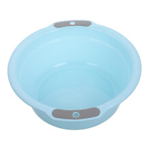 Plastic sink, face wash basin, foot bath, portable shampoo bowl, round plastic tub, round wash basin, portable hair washing basin, skyblue plastic.