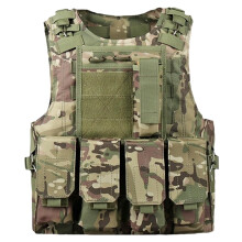 Paintball Vest MOLLE System Adjustable Straps Lightweight Airsoft Vest Style 1 for Outdoor Training Game Fishing Hunting