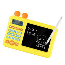 Kinderrechner mit Notizblock, +, –, , , Gelb, ABS-Material