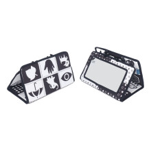 Faltbares Baby-Spiegelbuch-Spielzeug, Schwarz & Weiß, 44x26cm