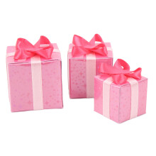 3 pezzi di scatoline regalo in cartoncino Miniature Ornament da 1/12 Scala Decoro fai-da-te per Natale