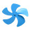 Aluminiumlegierung 5-Blatt-Kaminventilator, Blau 1
