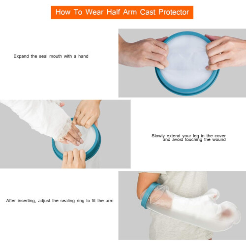 Waterproof Cast Protector, Reusable Wrist Bag to Keep Casting Dry 2