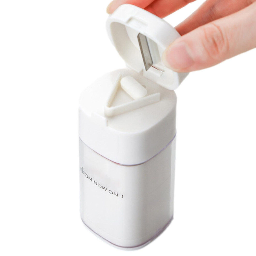 Pill cutter, pill cutter and pill cutter, tablet splitter with pill box  Crusher and tablet grinder, 4in1 pill divider, crusher for crushing.
