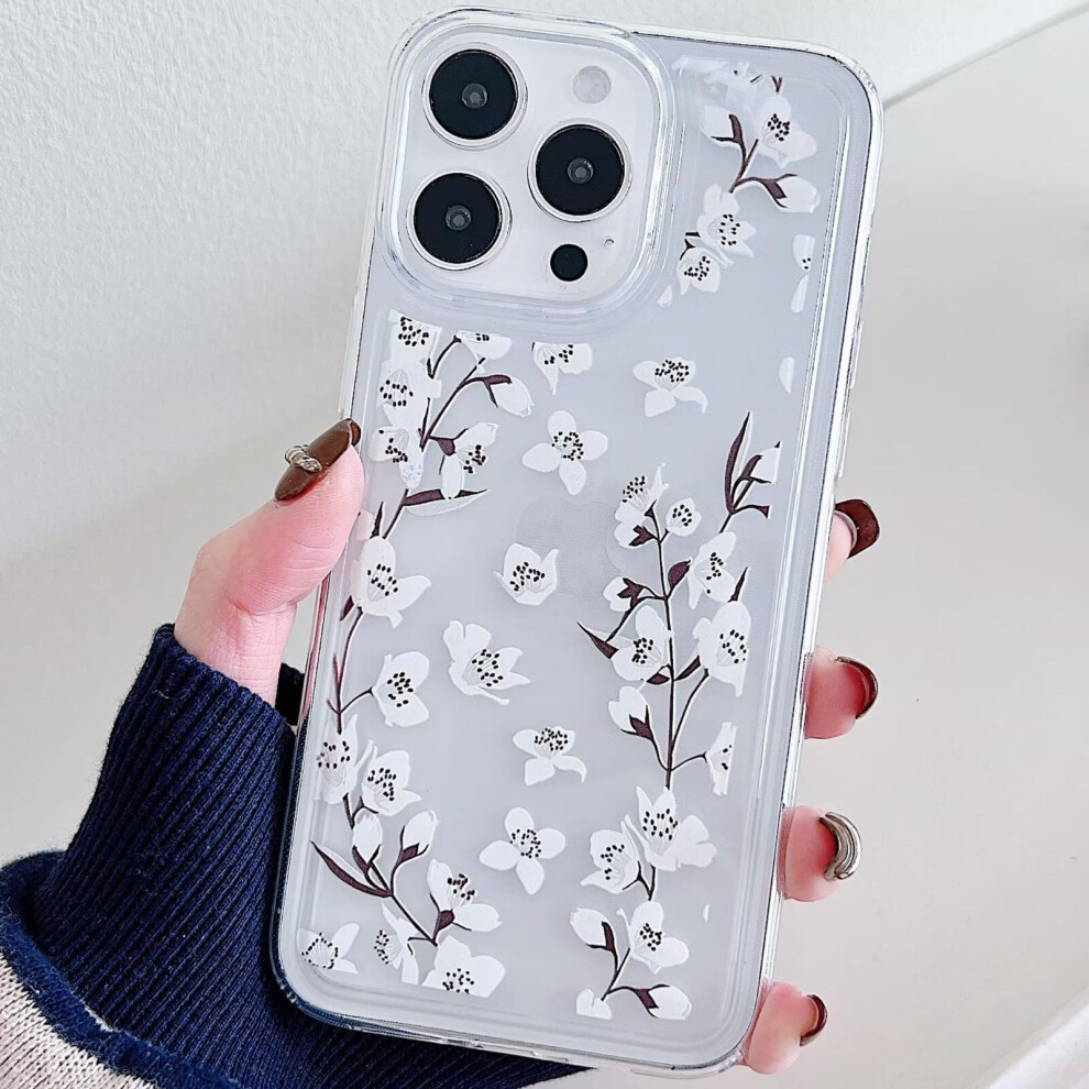 Miagon Flower Series Case For Iphone 11, Clear Thin Tpu With Flower White 9094768814956