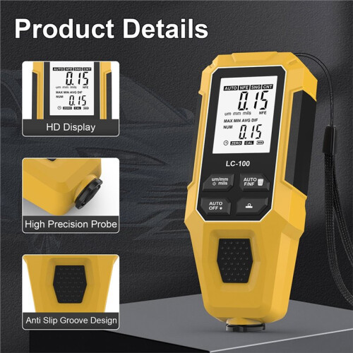 LC-100 Diktemeters Verfdiktemeter Digitale Filmcoating Autocoating Diktemeter Tester Diktemeters A 2